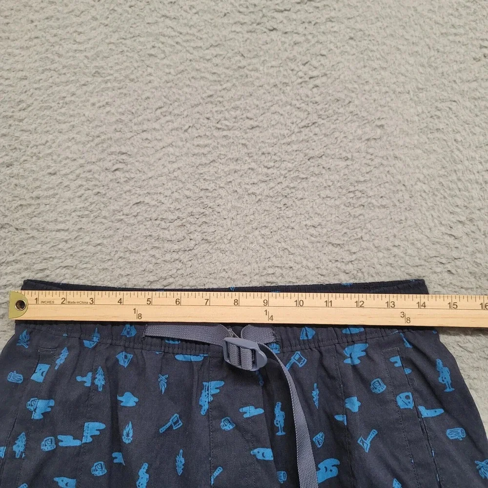 The North Face Shorts Mens Small Blue Outdoors All‎ Over Print Belted Stretch
